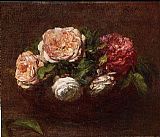 Henri Fantin-latour Canvas Paintings - Roses